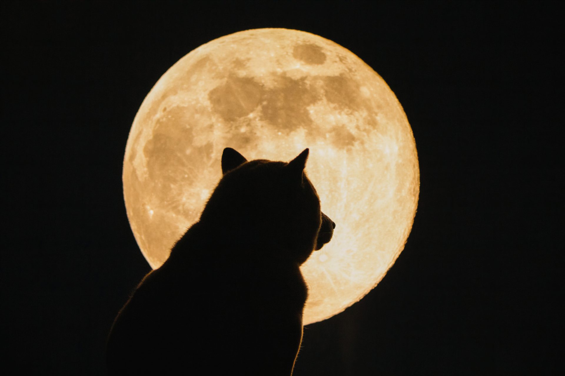 Shiba Inu and Supermoon