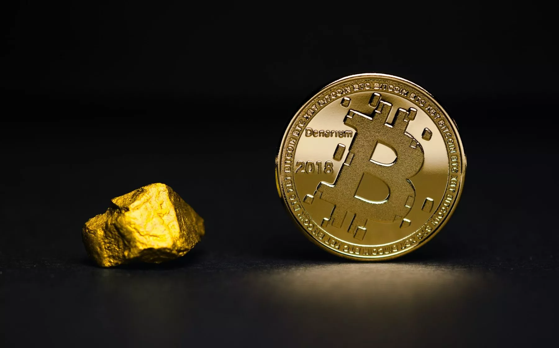 Bitcoin is bijna even duur als 1 kilo goud