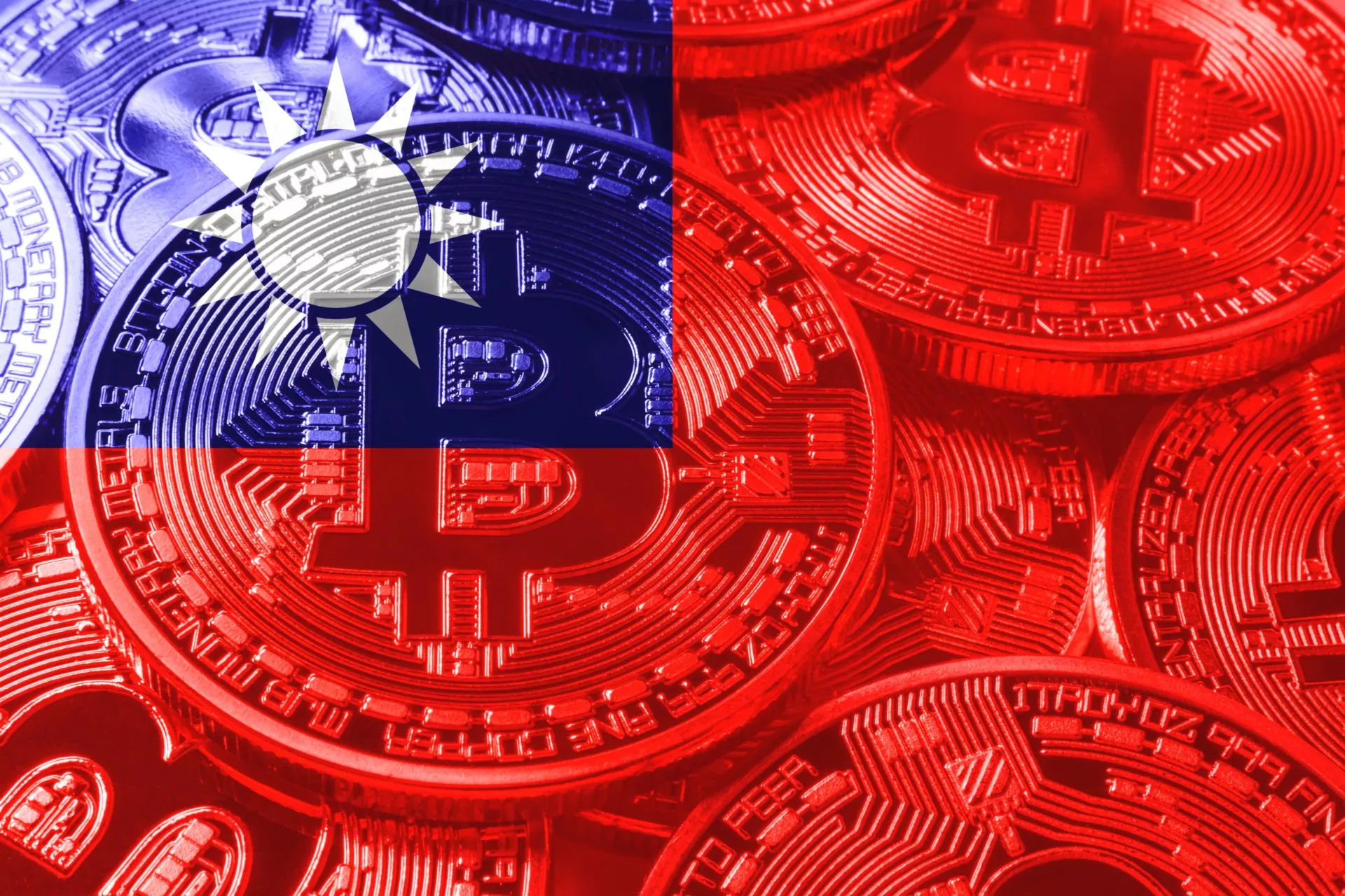 Taiwan Bitcoin (BTC) Flag