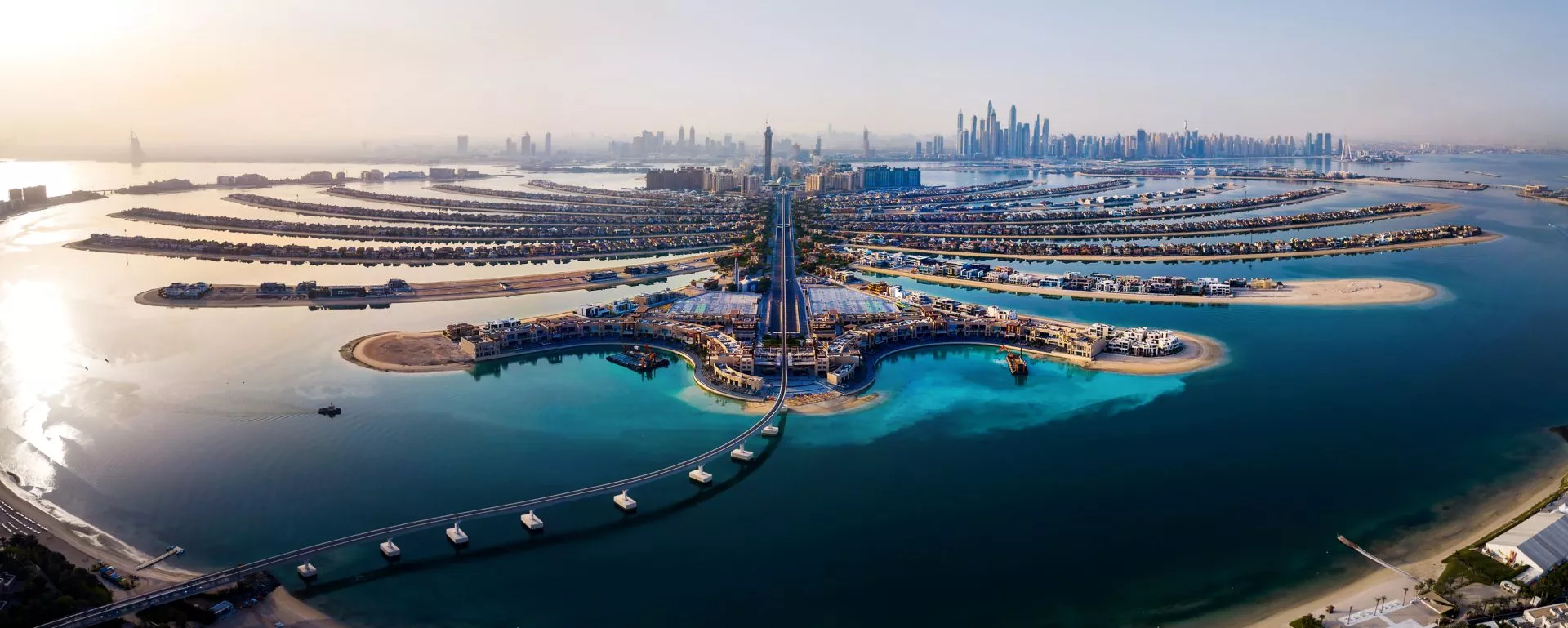 The Palm Island Panorama with Dubai Marina