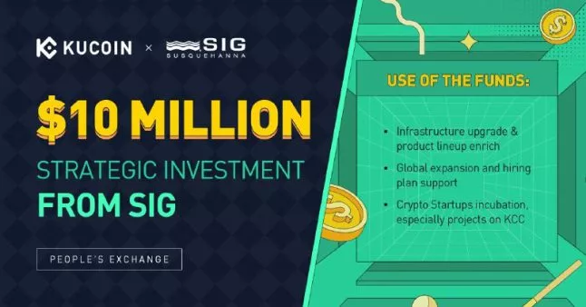 KuCoin kondigt strategische investering van $10 miljoen aan van SIG