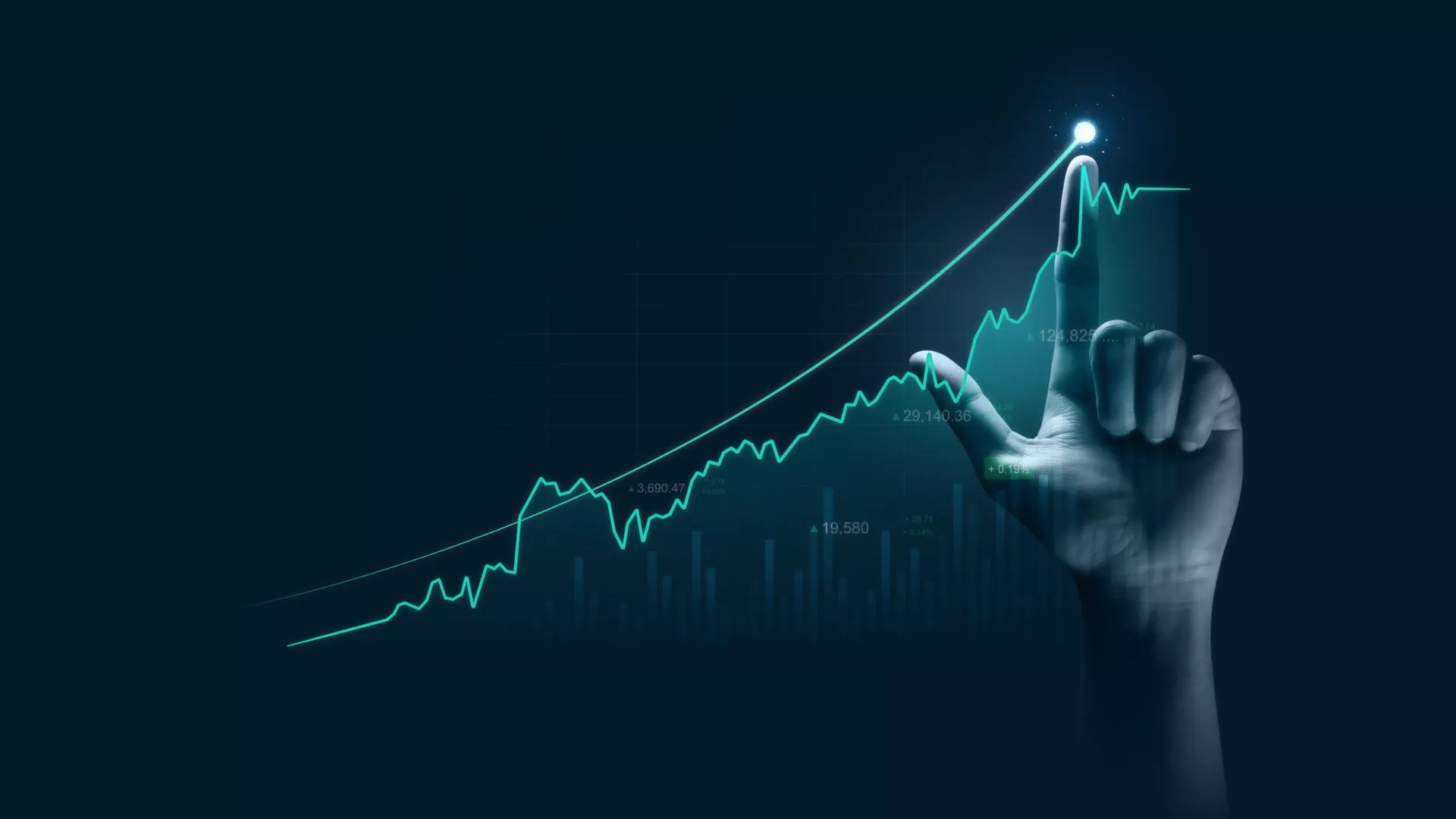 hand with chart