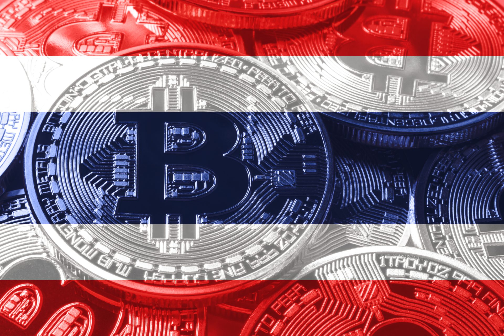 Thailand Vlag Bitcoin BTC