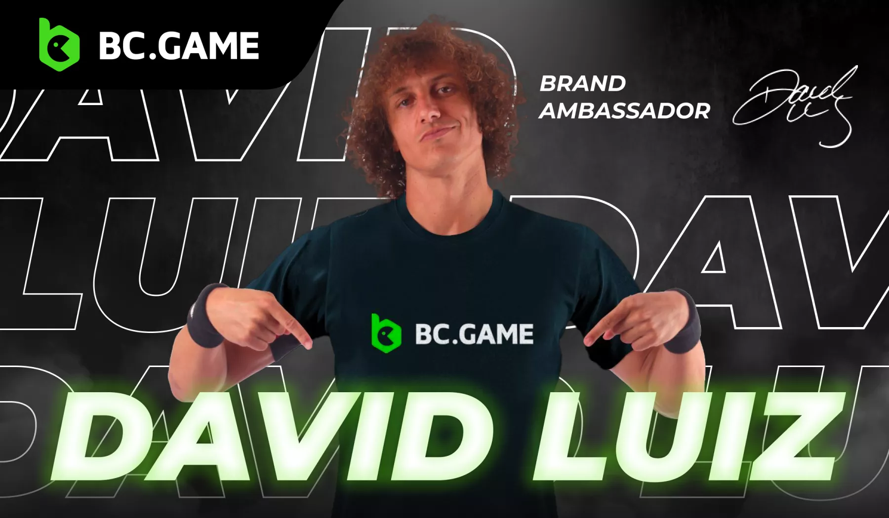 De Braziliaanse voetballer David Luiz is nu merkambassadeur voor BC.GAME