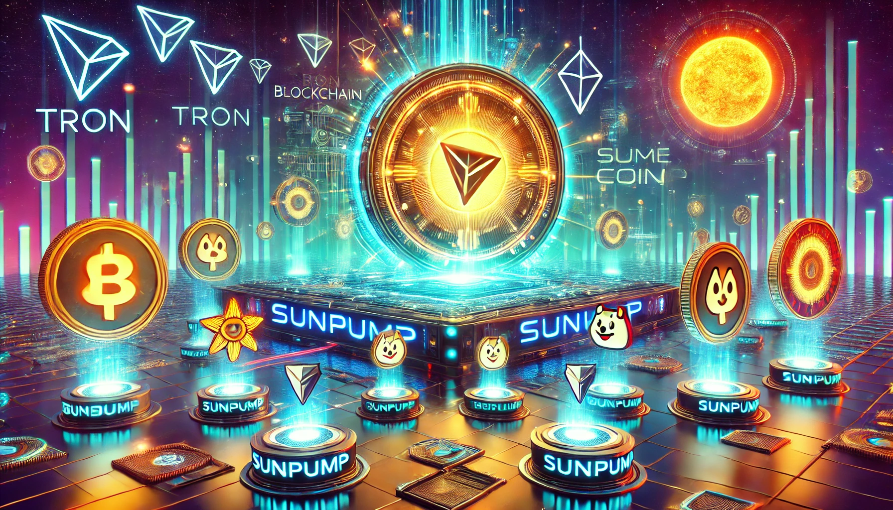 TRON Blockchain introduceert een nieuw memecoin platform SunPump