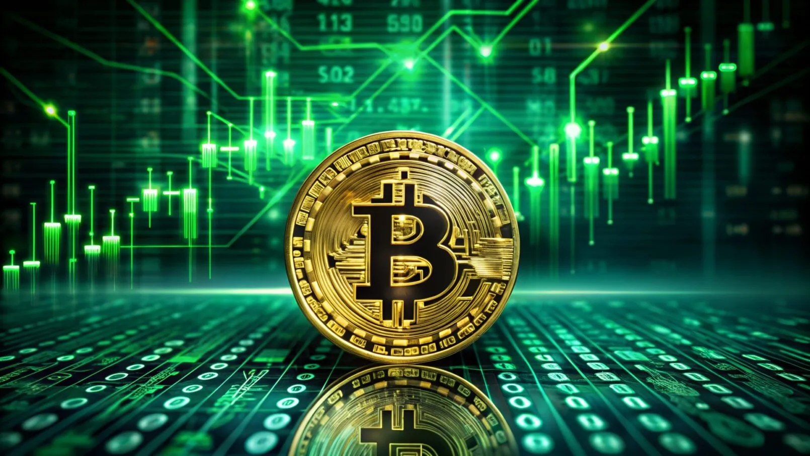 bitcoin stijgt, bitcoin groen, btc