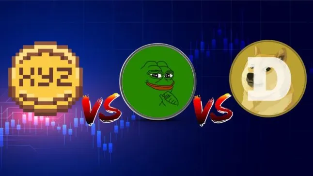 PEPE vs. XYZVerse vs. Dogecoin: Wie zal in 2025 de koning van de meme-munten worden?