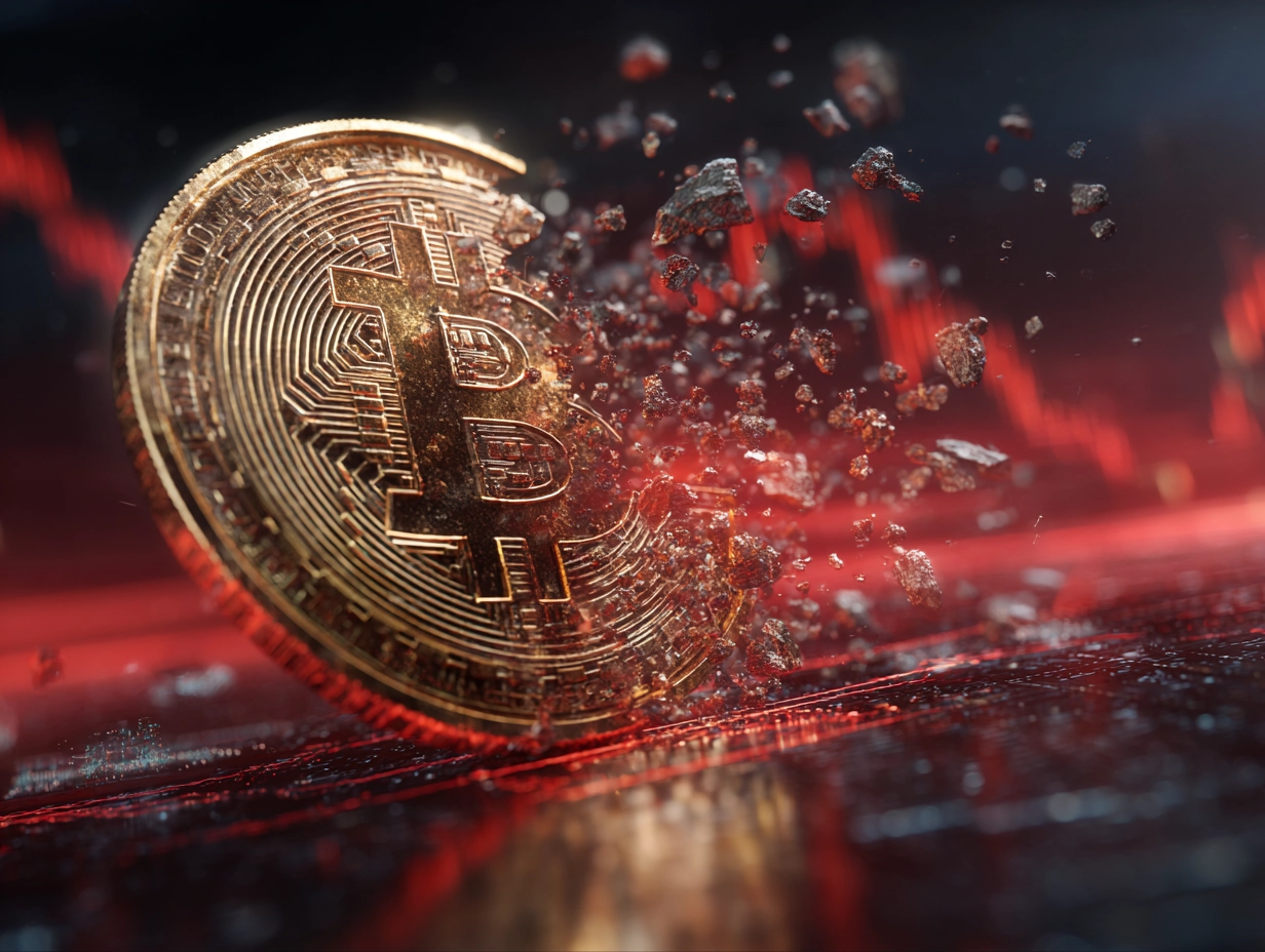 Crash, markt daalt, daling, Bitcoin daalt