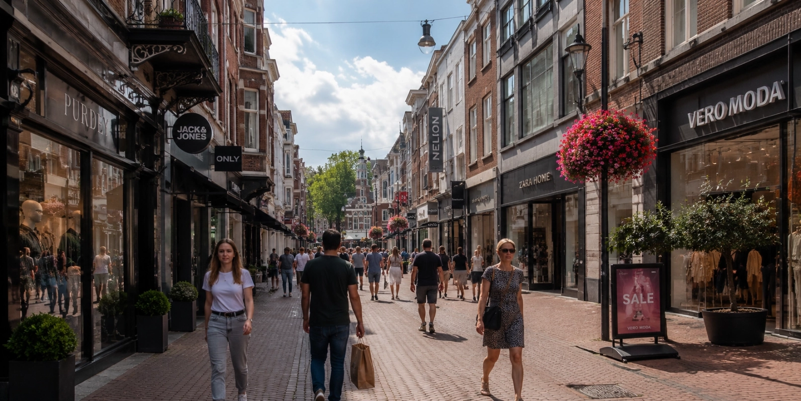 Winkelstraat in Nederland