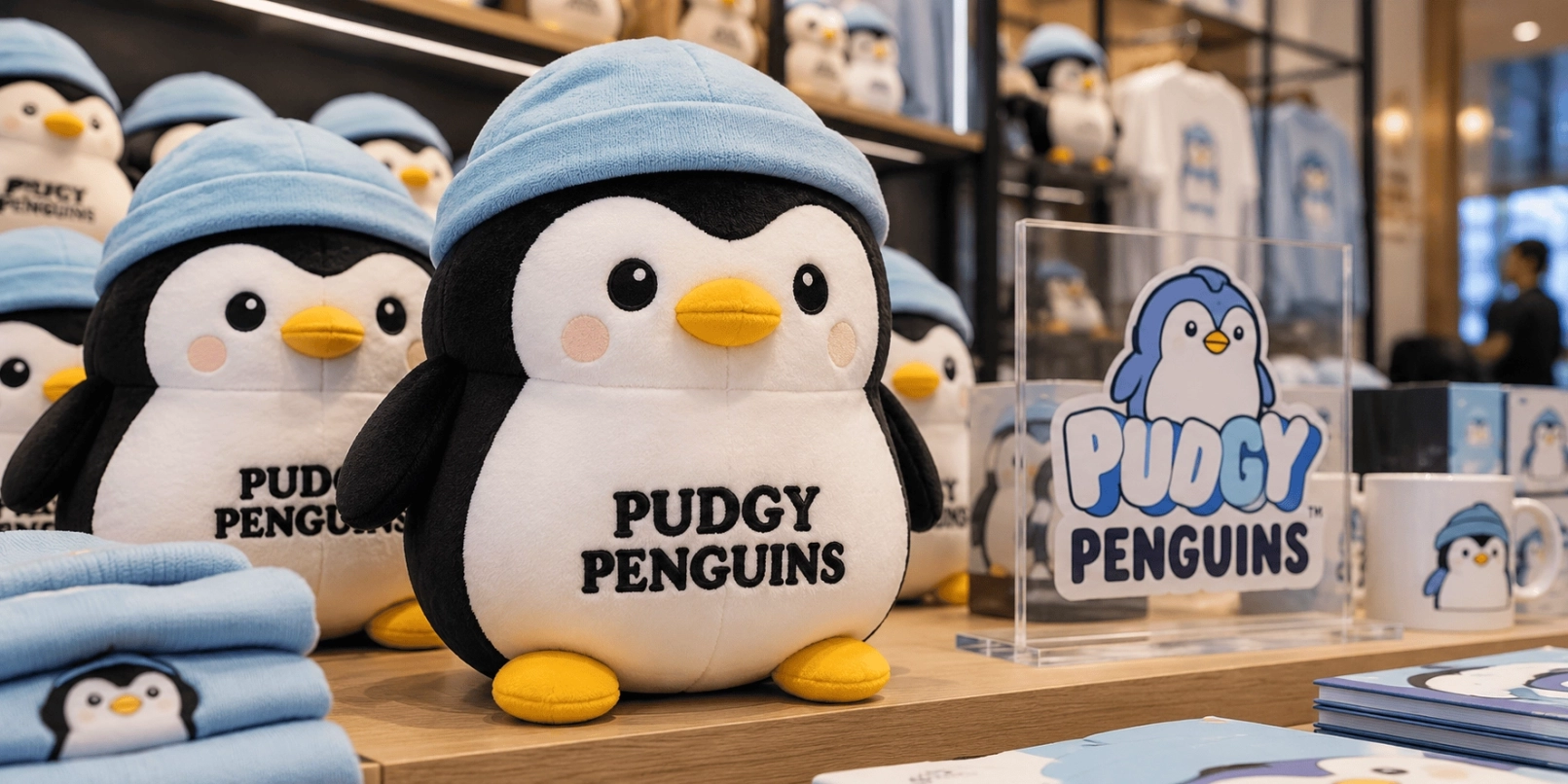 Pudgy Penguins Merchandise Display