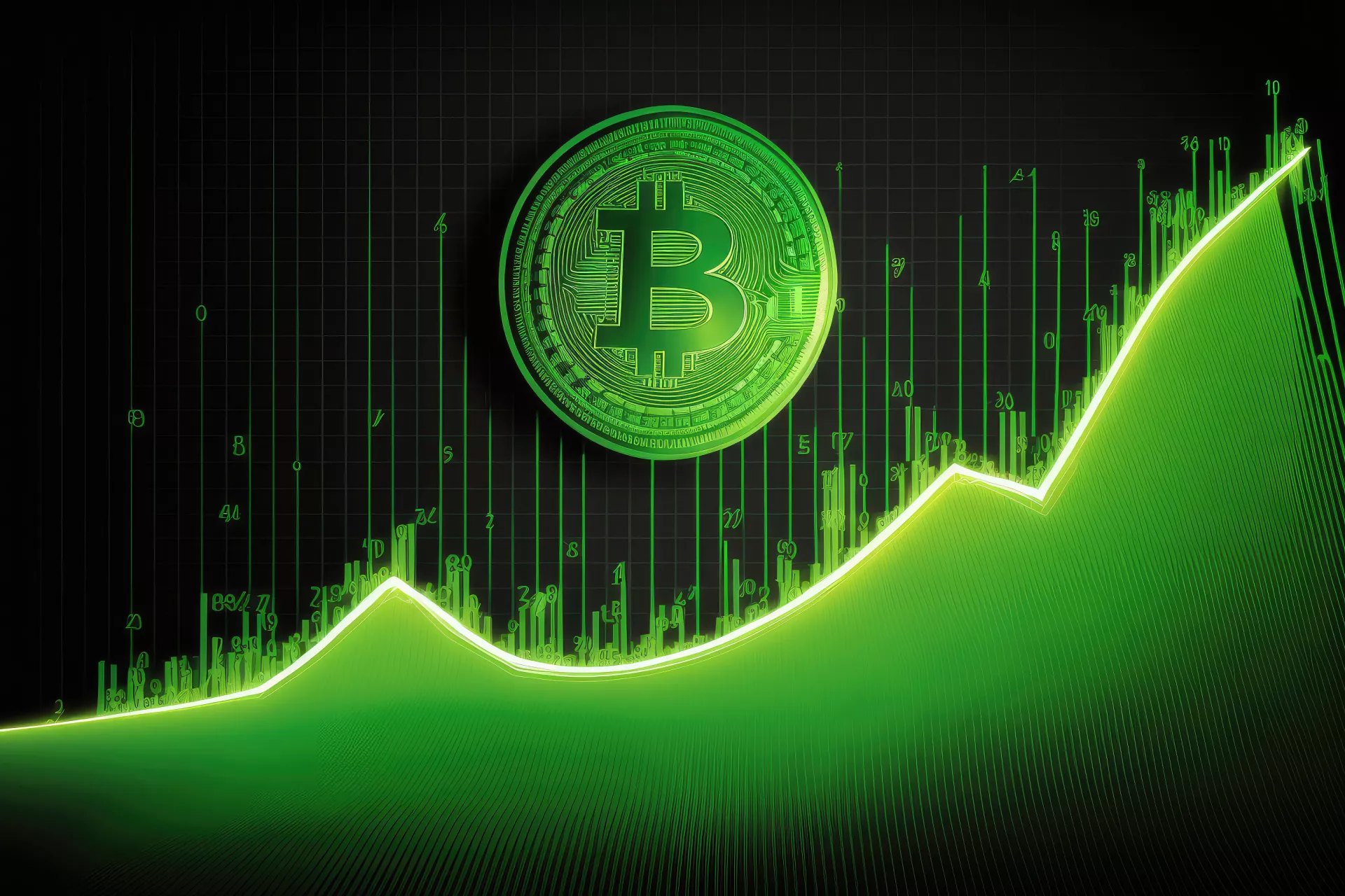 Bitcoin up, BTC green