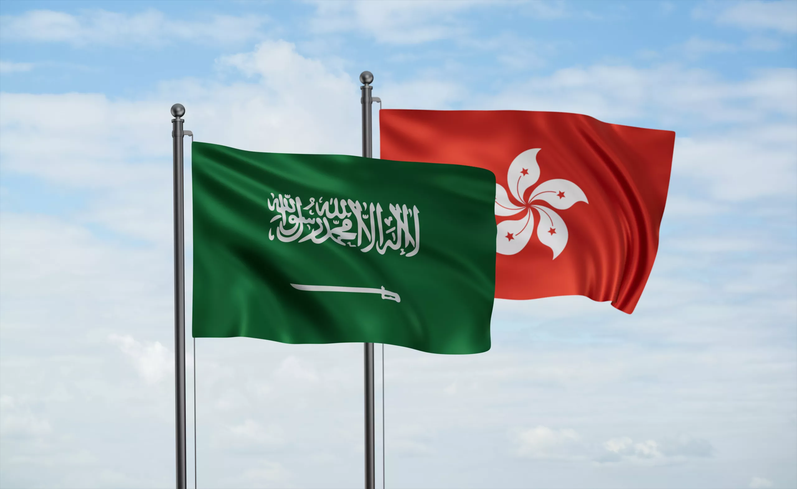 Hong Kong and Saudi Arabia, KSA flag