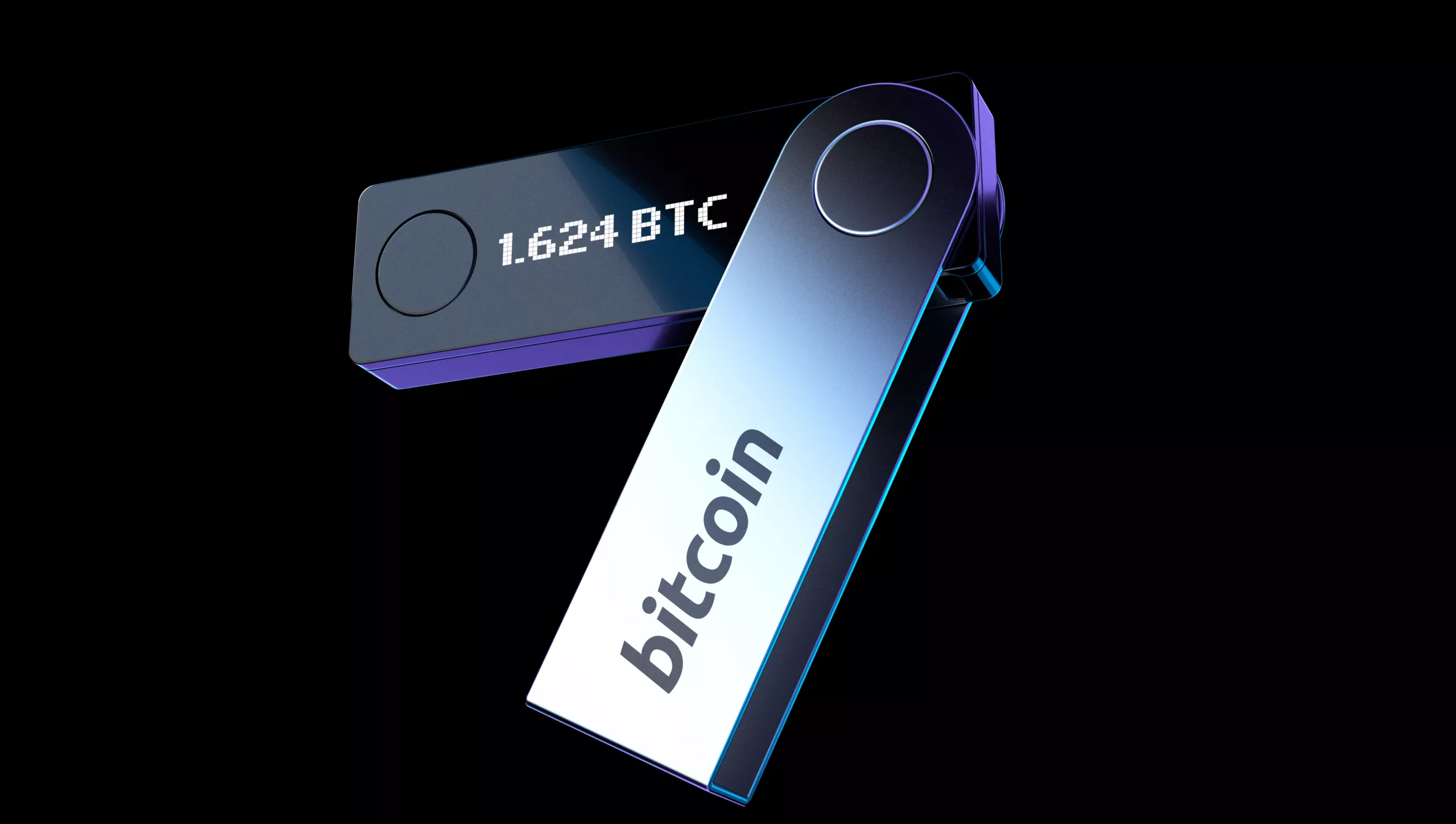 Bitcoin Hardware Wallet. 3D Render