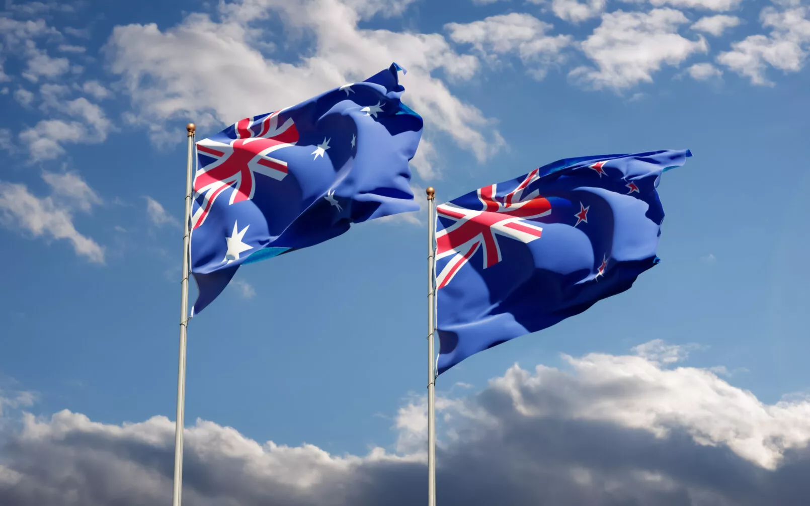 Flags of New Zealand and Australia