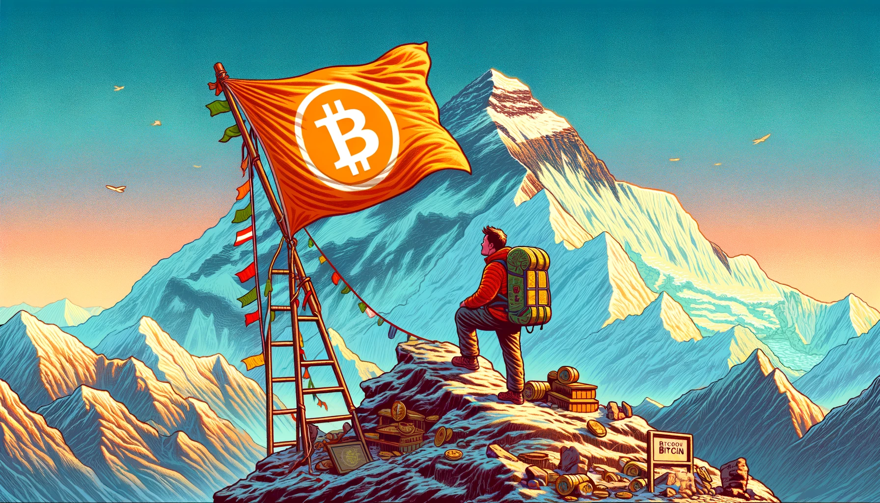 Kryptobenutzer möchte Bitcoin-Flagge auf dem Mount Everest platzieren