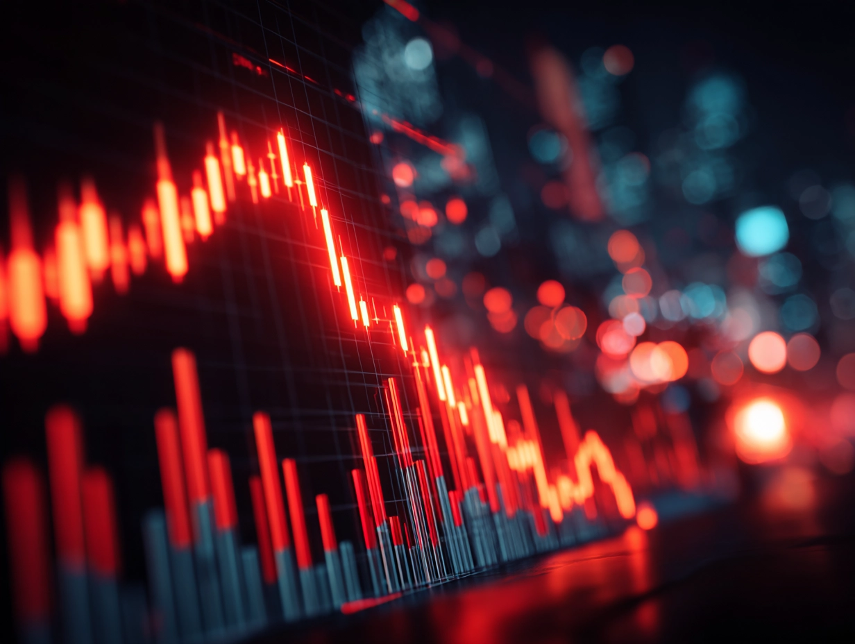 Bitcoin stößt auf Widerstand an blutrotem Tag an der Wall Street