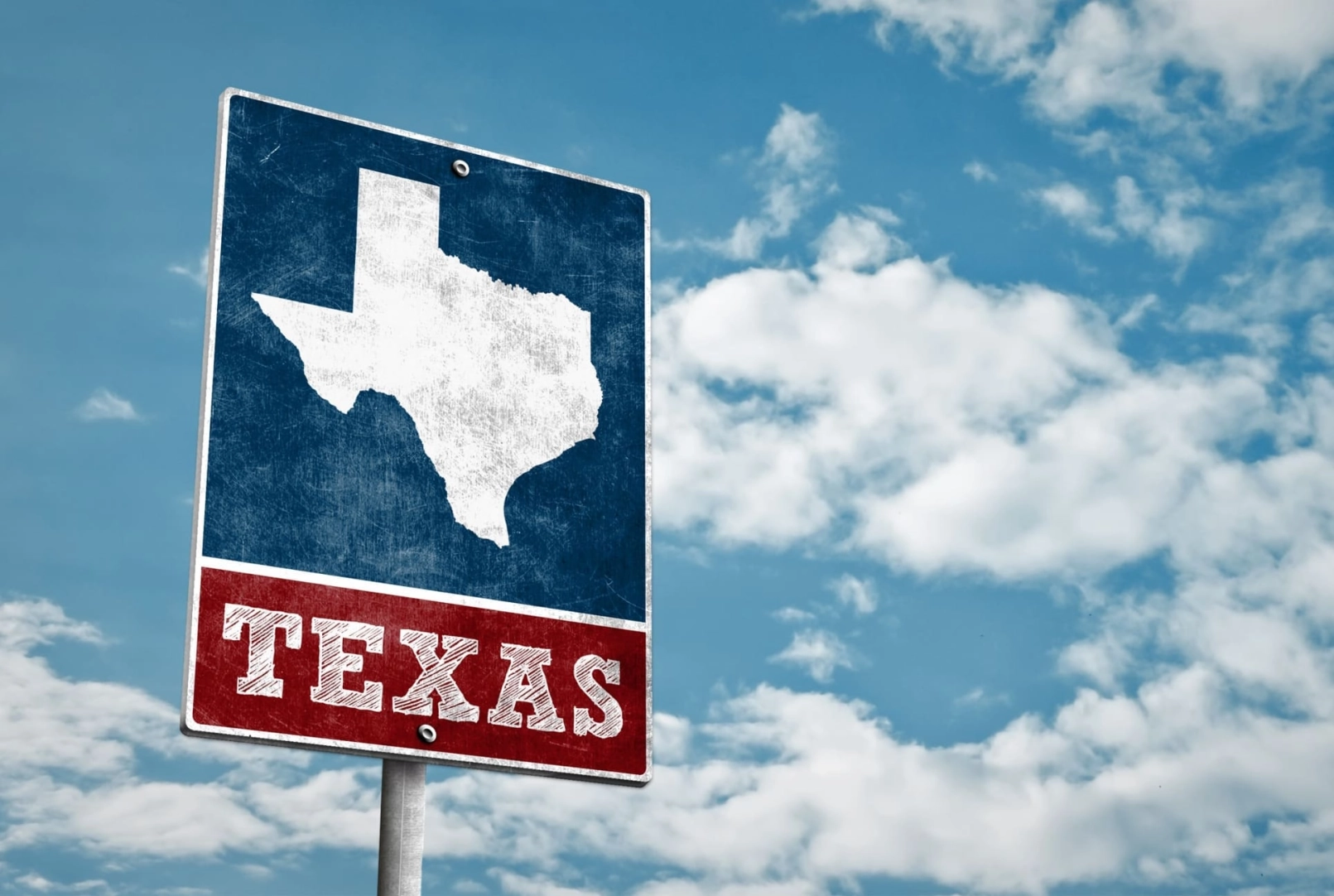 Texas-Straßenschild