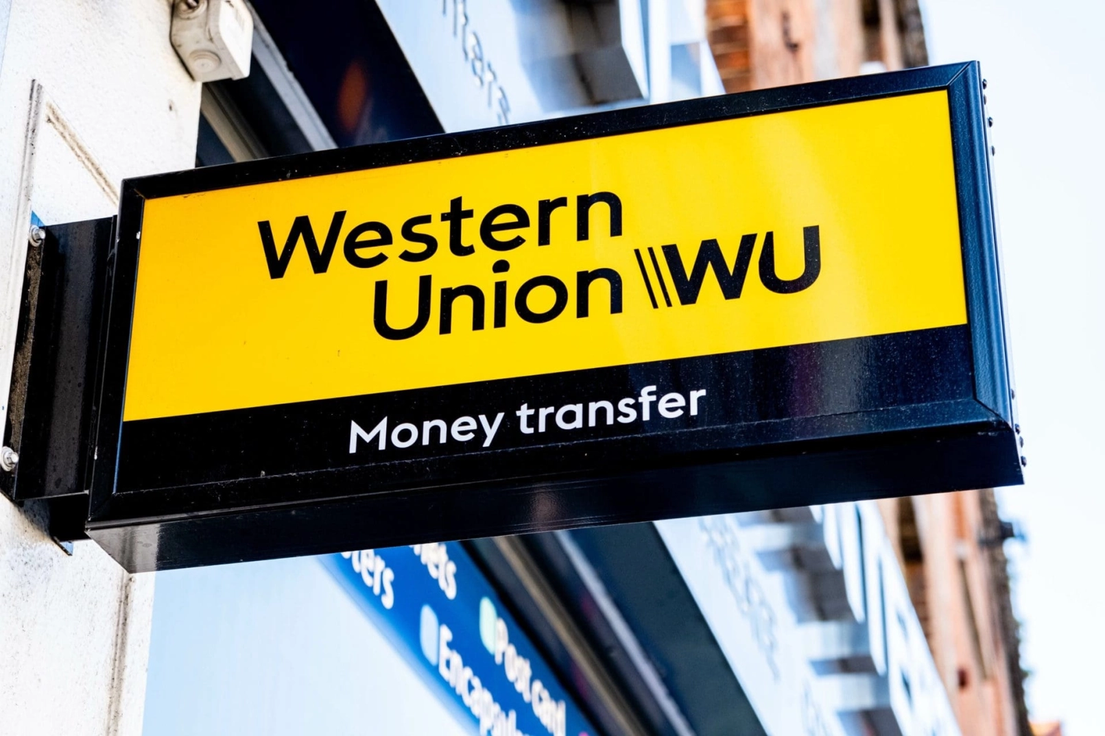 Western-Union-Logo für internationalen Geldtransfer und Bankdienstleistungen