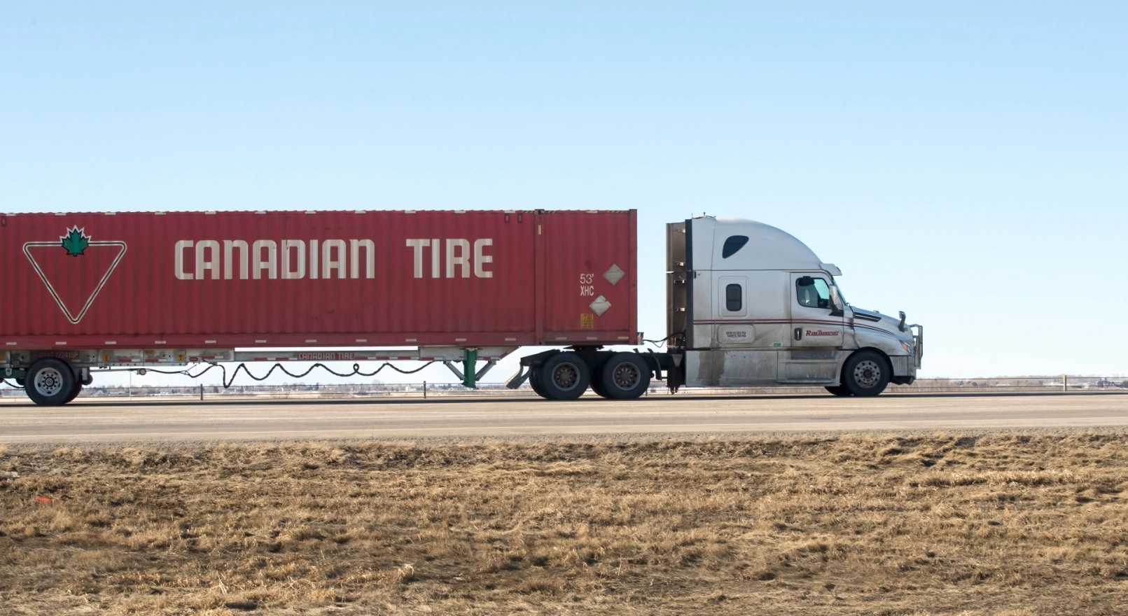 Lkw an der Grenze in Kanada