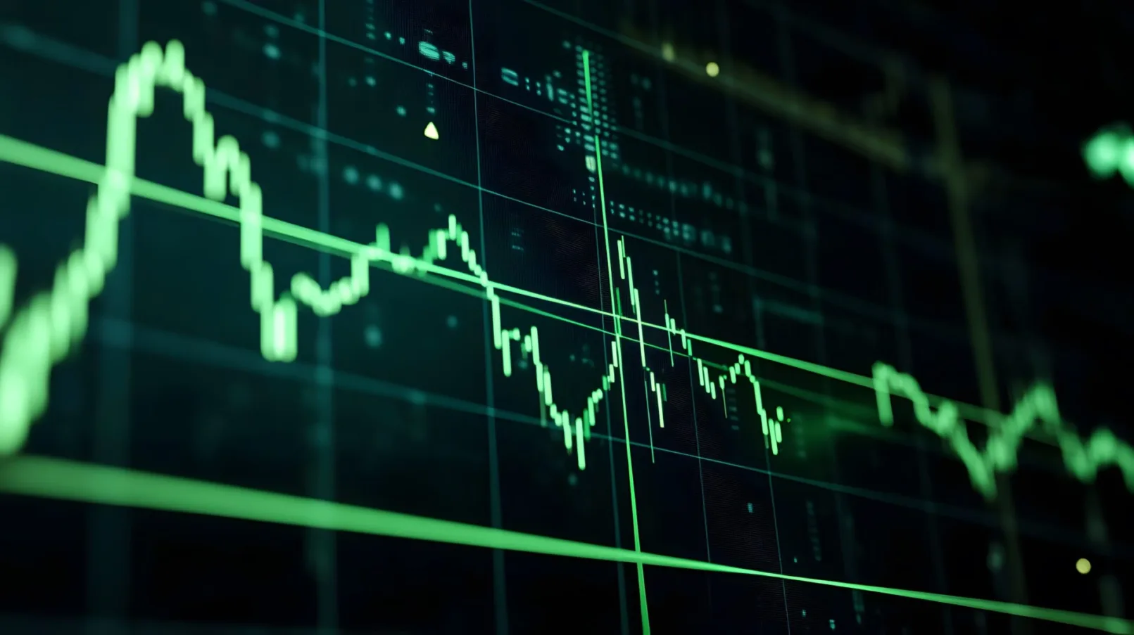 analyste, chandelier, graphique, marché boursier