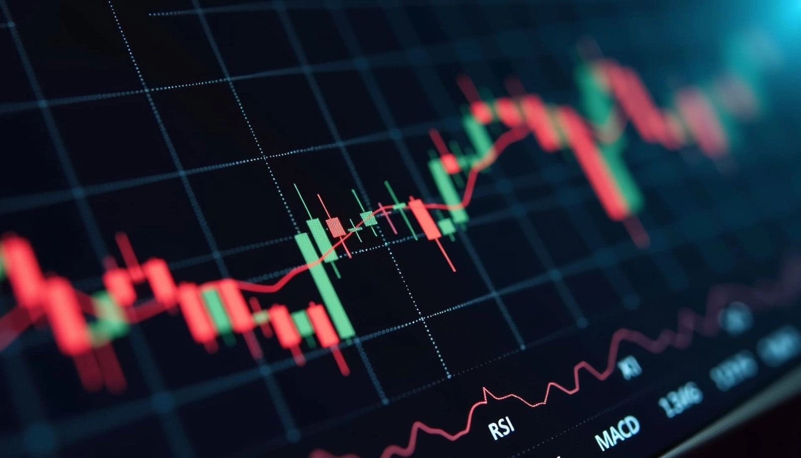 Graphique de cours avec RSI