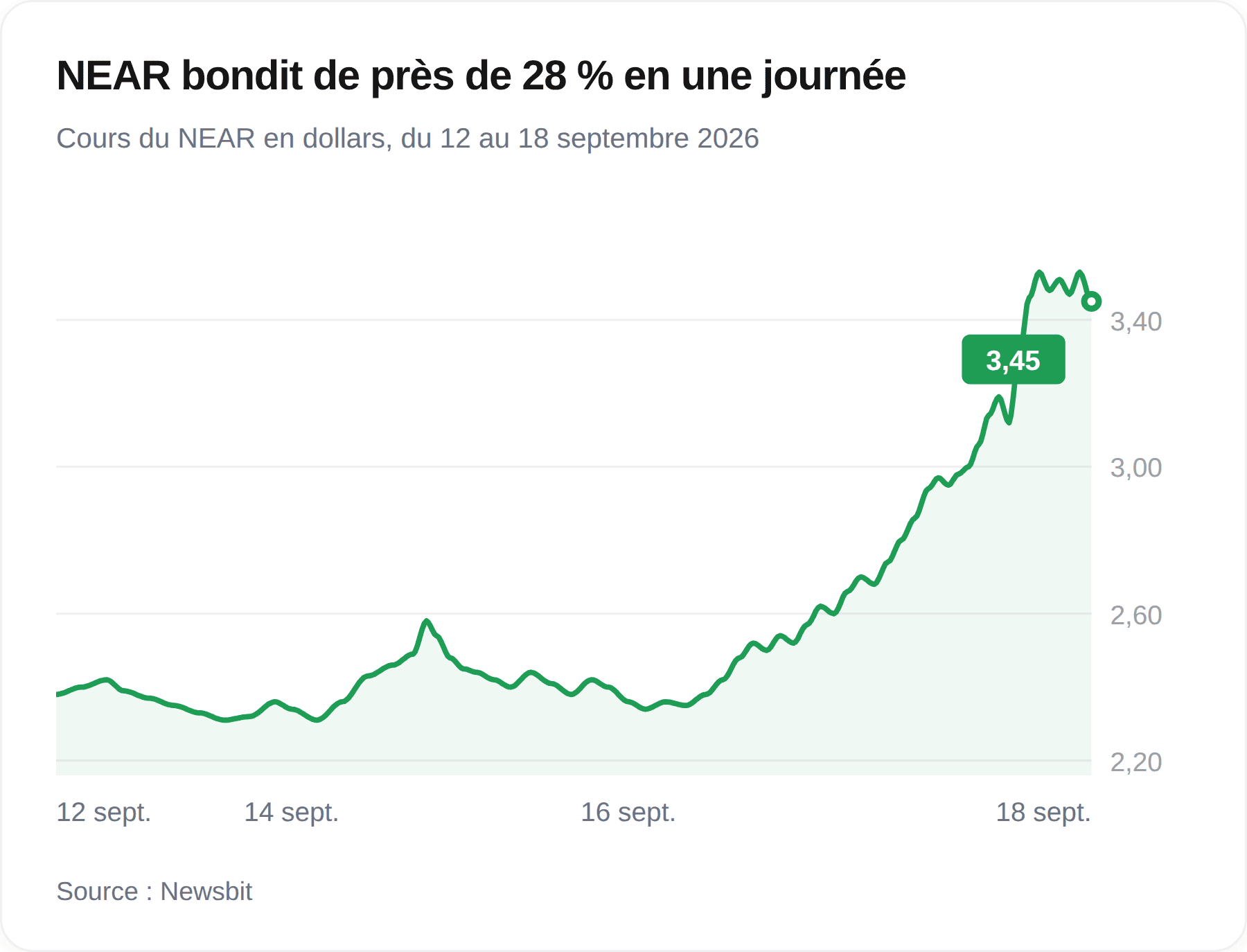 Le NEAR s’envole de 28 %