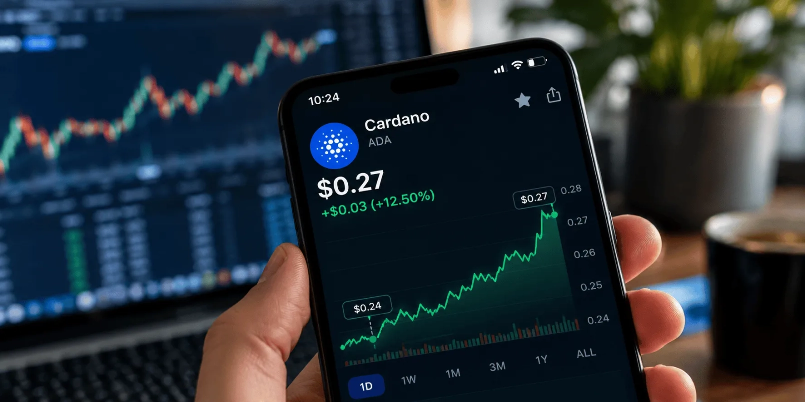 Le cours de Cardano progresse — téléphone