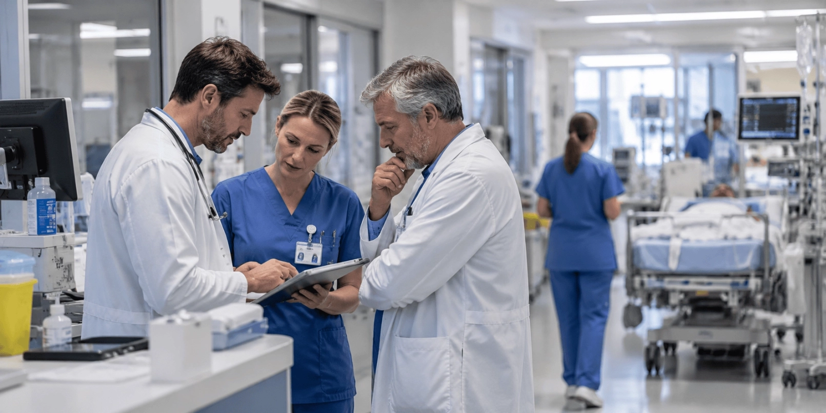 Médicos en un hospital